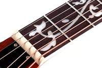 Guitare acoustique-électrique personnalisée en gros à prix abordable - 41 pouces, trou en forme de grappe, équipée d'un égaliseur 7545, finition ultra brillante