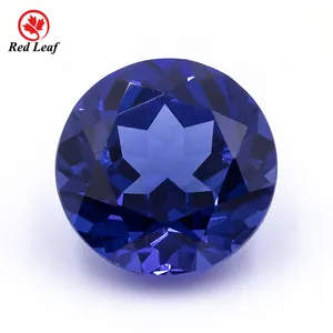 Redleaf रत्न ढीला रॉयल नीलम नीले पत्थर गोल आकार थाईलैंड कट लैब बढ़ी sapphires