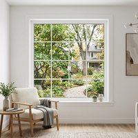 Installation facile, haute performance, durable, fenêtres fixes en vinyle LEDOW P85 avec cadre multi-chambres pour les fournisseurs de matériaux de construction
