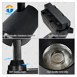 Lumières de voie Led Cob réglables commerciales pour les magasins de vêtements Ac 220V-240V noir 12W-40W projecteurs de Direction de mise au point à intensité variable - Product Image 4