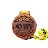 Usine directe personnalisée 3D en alliage de zinc métal Medalla Sport médaille Jiu Jitsu Judo Kung Fu boxe karaté Taekwondo médaille