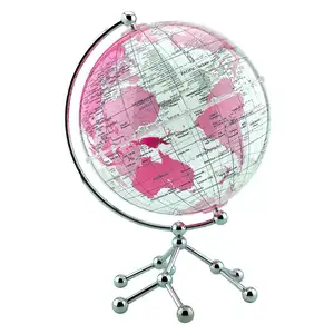 8 "Pink Màu Sắc Pha Lê Marquise Địa Lý Bản Đồ Thế Giới Globe Cho Đi Du Lịch Quà Tặng