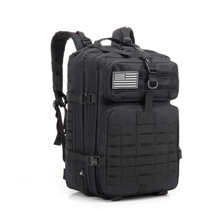 <span class=keywords><strong>Mochila</strong></span> táctica al aire libre 800D <span class=keywords><strong>45</strong></span> <span class=keywords><strong>litros</strong></span> negro impermeable con cierre de cremallera multiusos para caza Camping otras actividades - Product Image 1