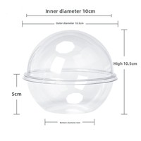 Boîte d'emballage de boule transparente de gâteau de mousse de cristal de Noël d'animal de compagnie pour la salade de fruit d'oeuf de noix de coco