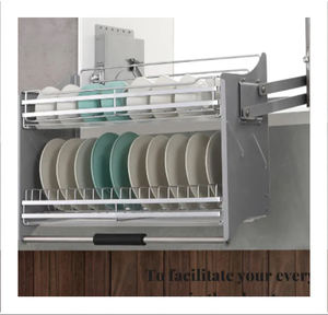 ตู้เก็บของในครัวแบบปิดเพื่อความนุ่ม,ชั้นคว่ำจานลิฟต์ฮาร์ดแวร์ตะกร้าแบบดึงลง - Product Image 1