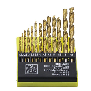 Jeu de forets hélicoïdaux HSS revêtus de titane OEM 1,5-6,5 mm pour le bois et le métal, outils de travail du bois électriques, foret pour découper des trous - Product Image 5