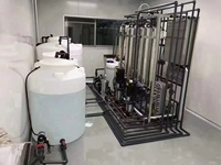 Échangeurs d'ions anioniques cationiques 1000l. Le système de traitement de l'eau + EDI 500L par heure font le savon liquide détergent et le liquide de refroidissement de l'eau