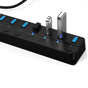 Adaptateur secteur USB 3.0, concentrateur multi-ports USB 4/7, Hub USB 2.0, commutateur d'extension USB multiple, câble de 30 cm, stations d'accueil - Product Image 5