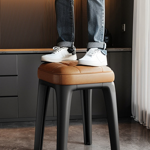 Household Stackable Plastic Modern <strong>Dining</strong> <strong>Table</strong> Bench Square <strong>Stool</strong> <strong>Dining</strong> Room Soft Bag Casual <strong>Stool</strong> Simple Dressing <strong>Stool</strong> - Product Image 4