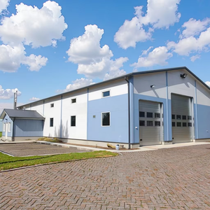 Легкое сборное стальное здание-склад для промышленного хранения, сертифицированное по стандарту ASTM, сборный металлический цех-навес - Product Image 1