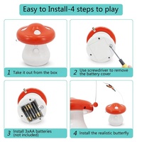 Jouet interactif de chat de champignon de technologie Offre Spéciale jouet électrique rouge d'animal familier jouet unique de chat