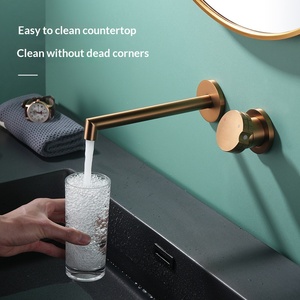 Lavabo de Pared Xinxi Kitchen, Moderno y Minimalista, con Grifo Oculto de una Sola Manija, Núcleo de Cerámica y Cobre, para Hotel HQ011 - Product Image 4