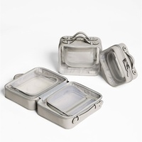 Étui cosmétique transparent OEM à clapet avec pochette amovible, trousse de toilette de voyage transparente avec poignée de transport