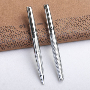En stock – Stylo signature élégant Bonvada en métal, corps en cuivre brossé, encre noire 0,5 mm, stylo bille professionnel neutre - Product Image 3