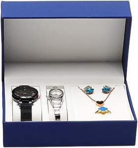 Caja de Almacenamiento de Joyería de Cuero PU con 6 Colores, Caja de Regalo con Tapa Curva, Caja de Embalaje para Joyería y Relojes - Product Image 3