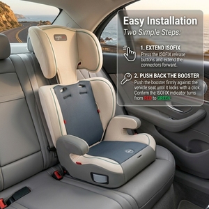 Siège auto pour enfants Ogolee certifié ECE R129/03 I-Size Groupe 123, 76-150 cm, siège <span class=keywords><strong>rehausseur</strong></span> amovible, ISOFIX, capacité de charge 36 <span class=keywords><strong>kg</strong></span>, HDPE - Product Image 1