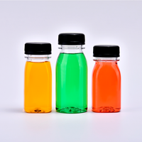 Bouteilles de jus en plastique transparentes avec bouchon, contenants réutilisables pour jus et boissons de 8 oz, 12 oz, 16 oz, avec couvercles inviolables – Vente chaude