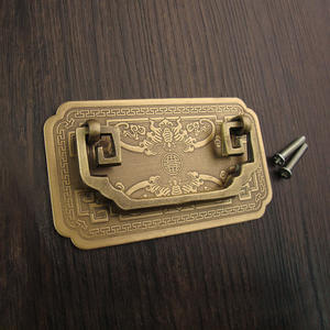 Chengyu Manija de murciélago de cuatro lados Muebles chinos antiguos Cajón clásico de cobre puro Engrosado Todo cobre - Product Image 2