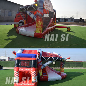 Vendita calda Multiplayer <span class=keywords><strong>XL</strong></span> pompiere casa di rimbalzo salto gonfiabile castello gonfiabile <span class=keywords><strong>scivolo</strong></span> per bambini all'aperto - Product Image 3