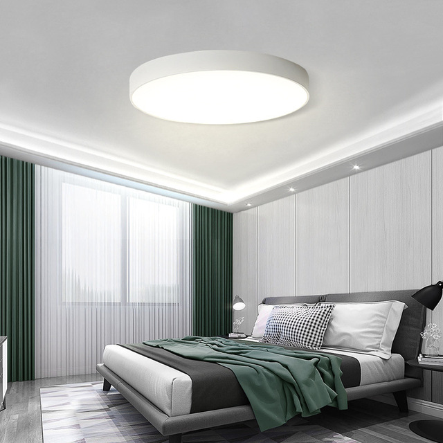 Nordic Style Ceiling Light for Creative Bedroom Led Modern Minimalist Circular Lighting Fixture for Children's Room, Study, and