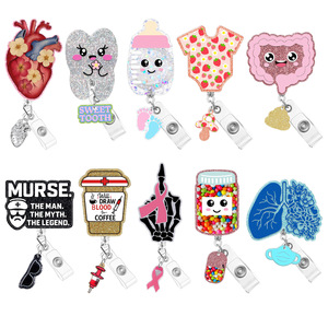 Juego de Portacredenciales Personalizados de PVC y ABS con Diseños de Temática Médica para Enfermeras y Trabajadores de la Salud - Product Image 1