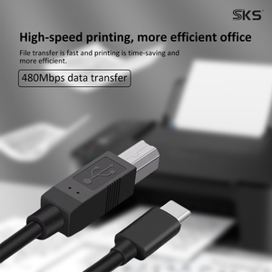 USB C to USB B <strong>Printer</strong> <strong>Cable</strong> 480Mbps High Speed Type-C to USB-B Male Scanner Cord Compatible with HP Canon Dell <strong>Printer</strong> - Product Image 3