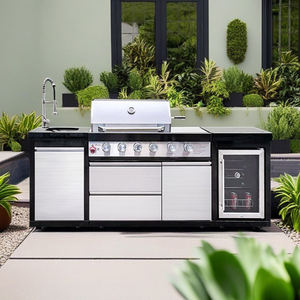 Station de barbecue à gaz d'extérieur en acier inoxydable, ensemble de barbecue de <span class=keywords><strong>cuisine</strong></span> avec évier - Product Image 2
