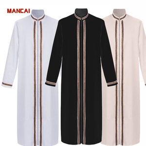 Túnica Islámica para Hombre, Thobe Jubba, Kimono Bordado, Caftán Marroquí, Estilo Saudí, Abaya de Dubái, Ropa Tradicional Musulmana - Product Image 1
