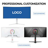 Monitor de PC para Juegos Curvo de 34 Pulgadas, 144HZ, 4K, Blanco, con Interfaz HDR DP, Pantalla de Computadora de Escritorio