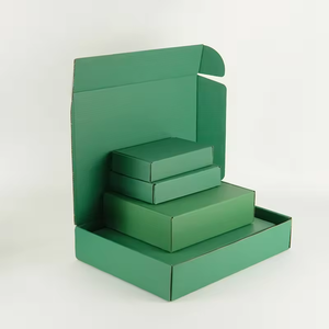 Boîte d'expédition en matériaux recyclés écologiques durables haut de gamme avec poignée, tailles personnalisables, pliable, pour l'e-commerce - Product Image 1