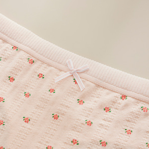 <span class=keywords><strong>Perizoma</strong></span> da donna sexy jacquard sottile, intimo femminile in cotone a vita bassa con fiocco, traspirante, taglie forti, stile seducente - Product Image 3