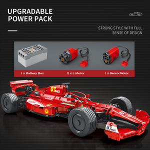 Reobrix 1:8 Control Remoto F1 Modelo SF71H Fórmula Modelo de Carreras Fórmula Uno Modelo de Coche BloBuilding Blocks Sets Niños Regalo de Cumpleaños - Product Image 4