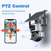 Système de caméra solaire de sécurité 4K sans fil 8MP 4K Système de caméra de surveillance solaire humaine à double objectif 4G Système de caméra AI pour maison intelligente