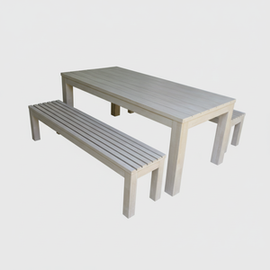 ม้านั่งรับประทานอาหารกลางแจ้งและโต๊ะสี่เหลี่ยมไม้อาคาเซียแข็งเป็นมิตรกับสิ่งแวดล้อมทนทานน้ำหนักเบา - Product Image 1