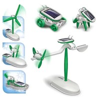 Kit de robot solaire 6 en 1, assemblage de navire, ventilateur, moulin à vent, voiture, jouets, laboratoire scientifique, bricolage, gadgets éducatifs pour enfants