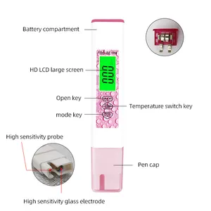 Factory Price TDS Meter 4 In 1 PH / TDS/EC /Temperature Water Quality Tester PH Meter With Backlight