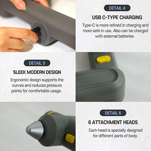 2024 yeni varış 5V 2A DMTGL-9302 toptan taşınabilir elektrikli masaj tabancası kas dinlenmek için - Product Image 6