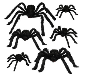 Araignées poilues géantes réalistes Araignées effrayantes Décorations d'araignées en plastique pour <span class=keywords><strong>Halloween</strong></span> - Product Image 1