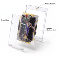 Vente en gros de boîtes à cartes JIN OU 35PT One Touch, porte-cartes en plastique rigide magnétique puissant pour le rangement des cartes à collectionner