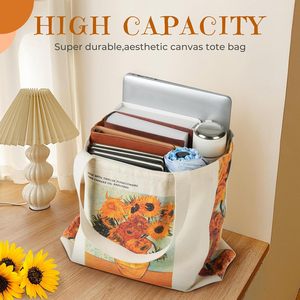 Sacs en toile de coton écologiques de luxe, sacs de shopping personnalisés avec impression de lettres, sacs fourre-tout en toile pour femmes avec logo personnalisé imprimé - Product Image 2