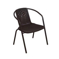 Fauteuil rond d'extérieur Bistro français Chaises d'extérieur Chaise de jardin en osier et rotin avec parapluie