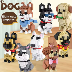 Bloques de construcción para mascotas serie de perros bloques de construcción para niños ensamblados juguete modelo de exhibición regalo al por mayor - Product Image 4