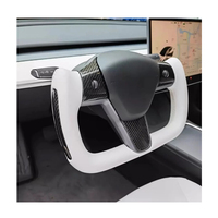 Volant sport en cuir 2025 pour Tesla Model 3/Y 2017-2021, installation Plug and Play