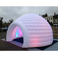 Dôme de fête gonflable de qualité commerciale, imperméable et résistant au vent, pour événements en plein air, avec éclairage LED