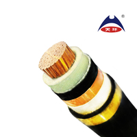 Câble d'alimentation électrique blindé moyenne tension, bandes de cuivre, blindage en acier, isolation PVC/XLPE, gaine PVC/PE, commande minimum 500m