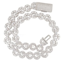Chaîne cubaine de luxe de 15 mm en argent sterling 925 avec moissanite, bijoux hip-hop, chaîne à maillons personnalisée, glacée, pour hommes