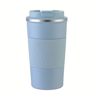 แก้วกาแฟเก็บความร้อนสองชั้น ขนาด 380 มล./510 มล. พร้อมฝาแสดงอุณหภูมิ สแตนเลสสตีลเคลือบสีฝุ่น พิมพ์โลโก้ได้ - Product Image 2