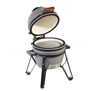 Barbecue Kamado Premium 16 pouces <span class=keywords><strong>en</strong></span> céramique épaissie, au charbon de bois, avec chariot et hauteur réglable pour usage commercial extérieur - Product Image 6