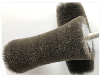 304 arbre en acier inoxydable spirale en acier inoxydable fil de laiton brosse de polissage rouleau pour machine
