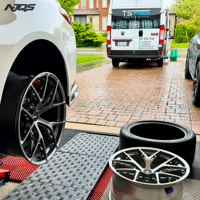 Jantes forgées NJQS neuves en alliage d'aluminium brossé concave pour EVOs 5x112 5x120 6x139.7 5x114.3 17-20 pouces multi-rayons 5 ans de garantie